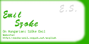 emil szoke business card