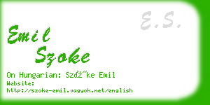 emil szoke business card